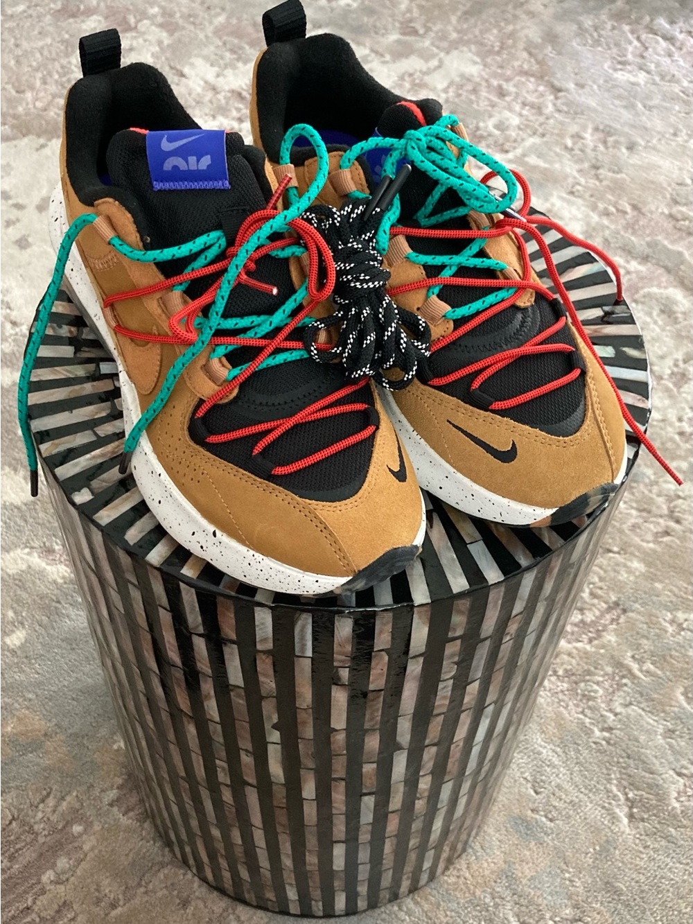 Nike Women’s Air Max Viva Sneakers - Tan/Black/Teal/Red